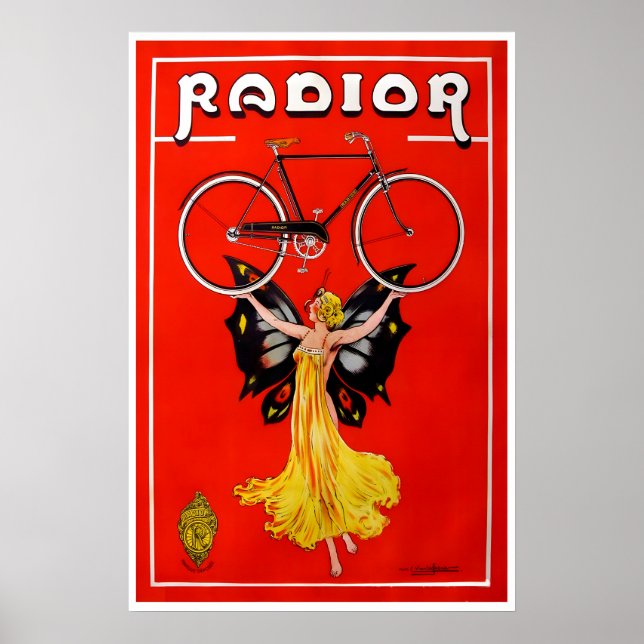 Bicycle Poster Vintage Cycling Biking Art (Front)