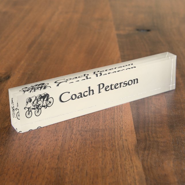 Bicycle Race Nameplate (Side)