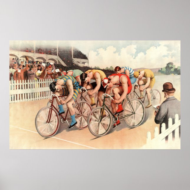 Bicycle race scene poster (Front)