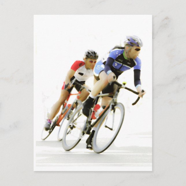 Bicycle Racers - into the Curve Postcard (Front)
