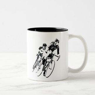 Bicycle Racers -Shadow -2 Two-Tone Coffee Mug