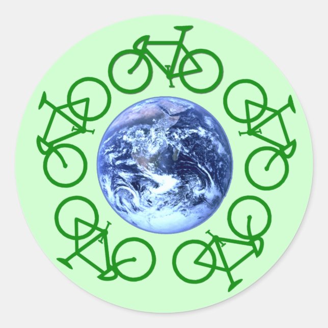 Bicycle Recycle Products Classic Round Sticker (Front)