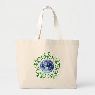 Bicycle Recycle Products Large Tote Bag