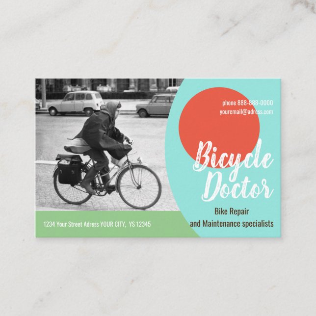 BICYCLE REPAIR Euro, 3.346" x 2.165" Business Card (Front)