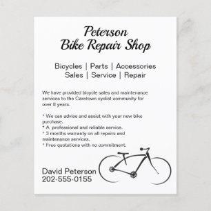 Bicycle Repair Maintenance Sales Business Flyer