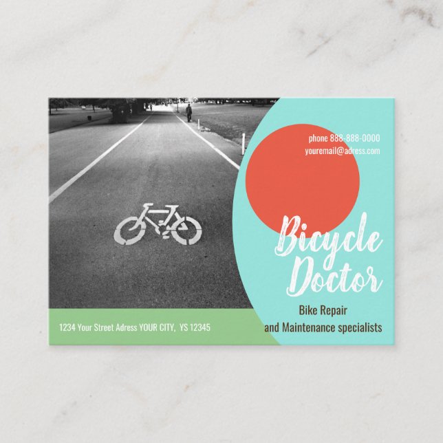 BICYCLE REPAIR Mighty, 3.5" x 2.5" Business Card (Front)