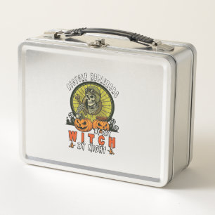 Bicycle Repairers Witch Skull Wrench Pumpkins Hall Metal Lunch Box