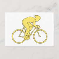 Bicycle Rider in Yellow.