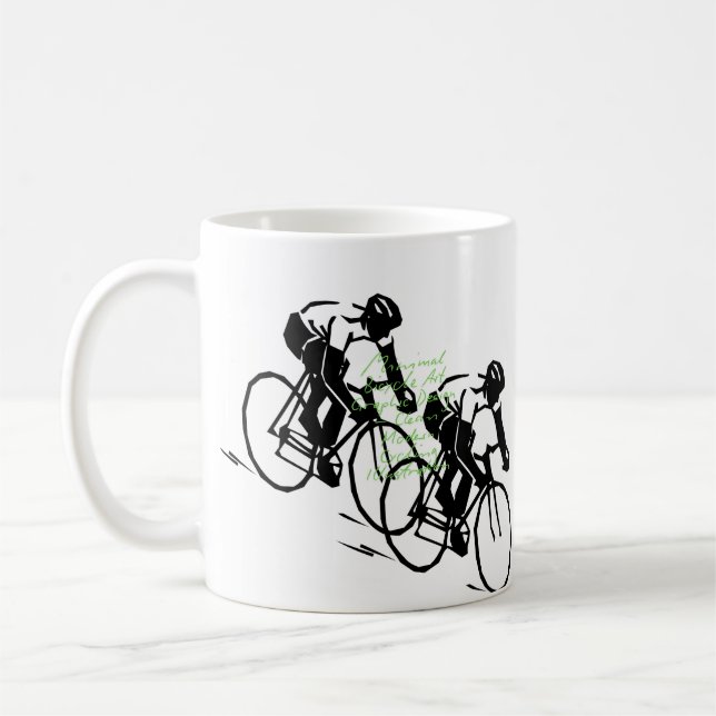 Bicycle Riding Race Art Coffee Mug (Left)