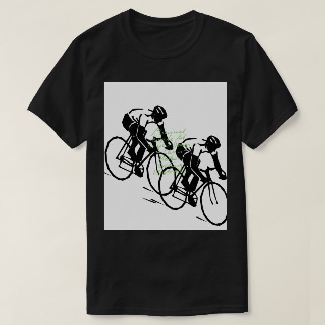 Bicycle Riding Race Art T-Shirt (Design Front)