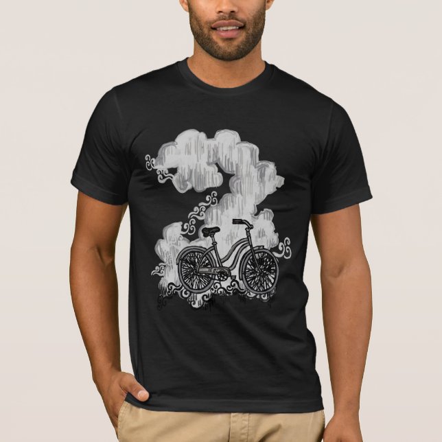 Bicycle riding through Clouds Shirt (TBA 9/3/12) (Front)