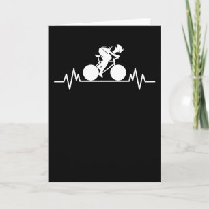 Bicycle Road Bike Heartbeat Design Bicycle Gift Card