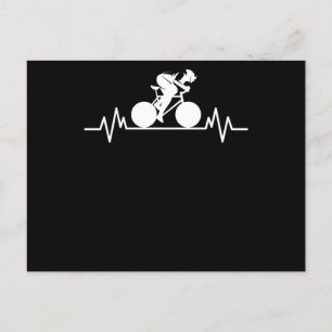 Bicycle Road Bike Heartbeat Design Bicycle Gift Postcard