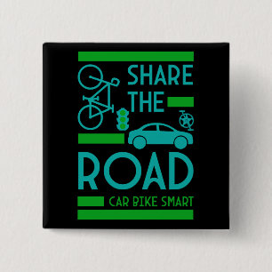 Bicycle Road Safety 15 Cm Square Badge