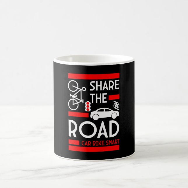 Bicycle Road Safety Awareness Coffee Mug (Center)