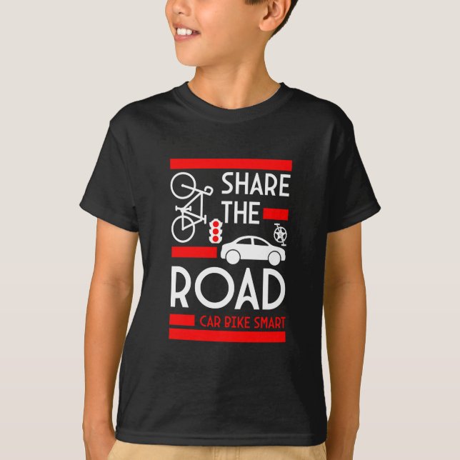 Bicycle Road Safety Awareness T-Shirt (Front)