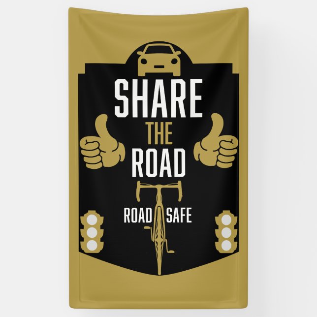 Bicycle Road Safety Banner (Vertical)