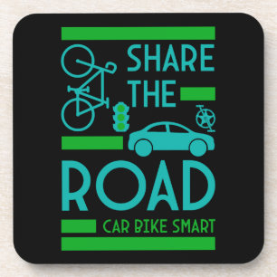 Bicycle Road Safety Coaster