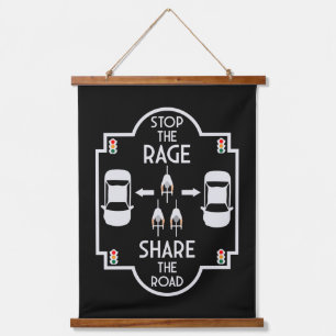 Bicycle Road Safety Hanging Tapestry