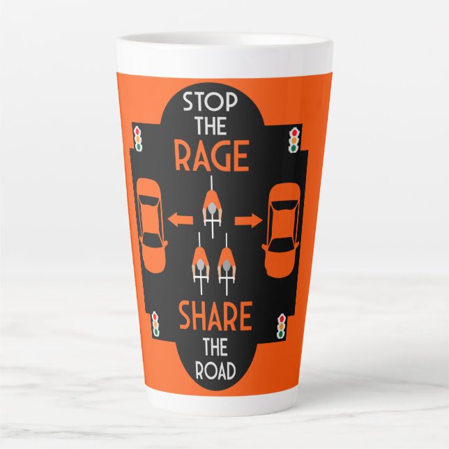 Bicycle Road Safety Latte Mug (Front)