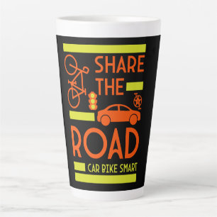 Bicycle Road Safety Latte Mug