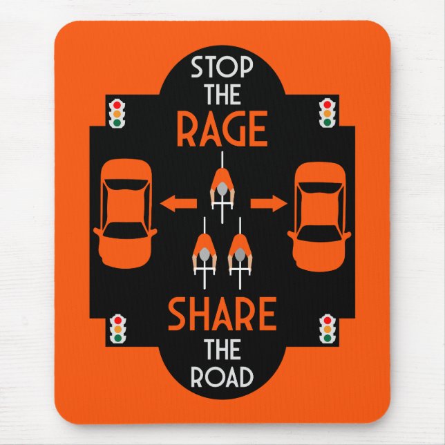 Bicycle Road Safety Mouse Pad (Front)