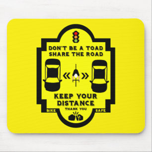 Bicycle Road Safety Mouse Pad