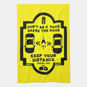 Bicycle Road Safety Tea Towel