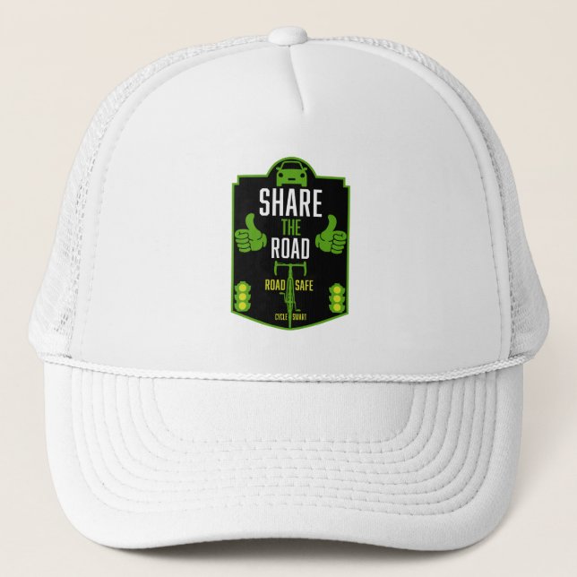 Bicycle Road Safety Trucker Hat (Front)
