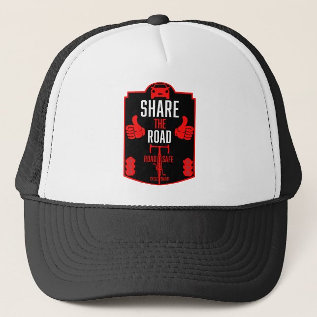 Bicycle Road Safety Trucker Hat (Front)