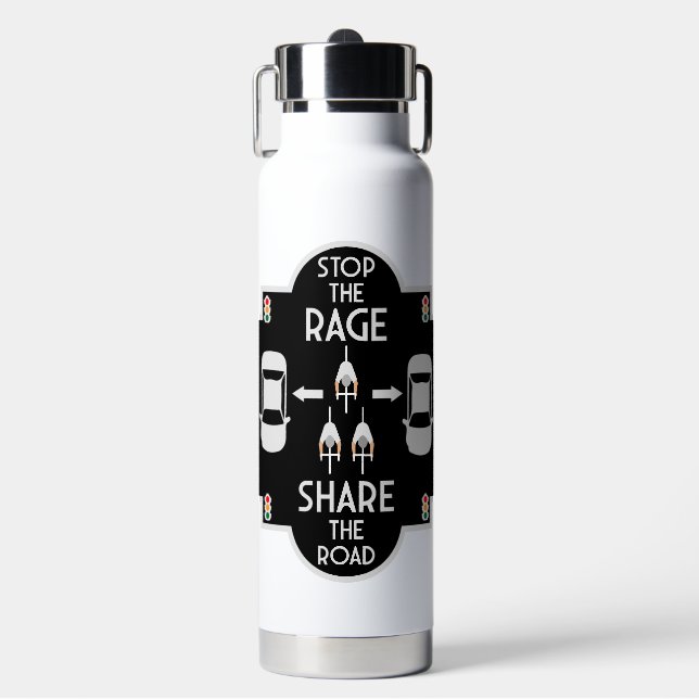 Bicycle Road Safety Water Bottle (Front)