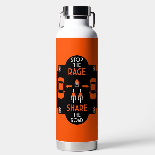 Bicycle Road Safety Water Bottle (Front)