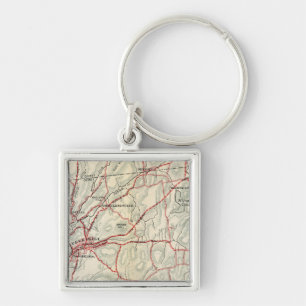 Bicycle Roads in New York and Conneticut 2 Key Ring