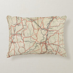 Bicycle Roads in New York and Conneticut 4 Decorative Cushion