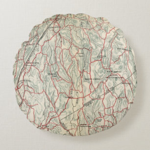 Bicycle Roads in New York and Conneticut Round Cushion