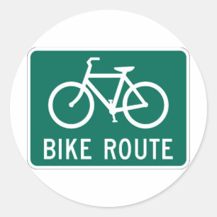 Bicycle Route Sign Sticker