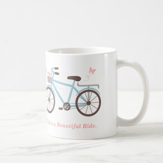 Bicycle Sayings Life is a Beautiful Ride Coffee Mug (Right)