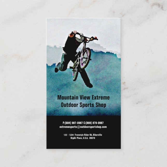 Bicycle Shop or Outdoor Sports Store Business Card (Front)