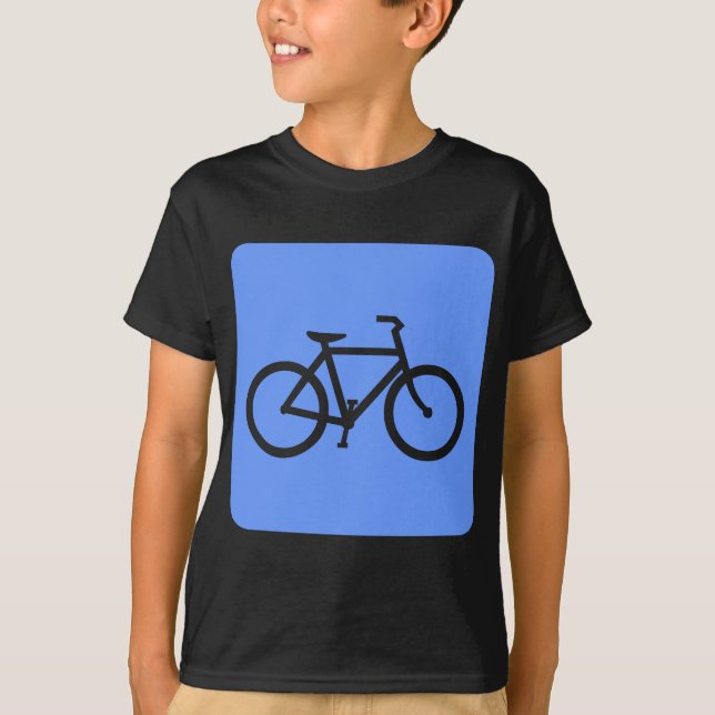 Bicycle Sign - Baby Blue T-Shirt (Front)