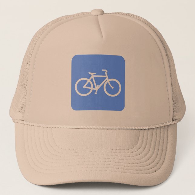 Bicycle Sign - Baby Blue Trucker Hat (Front)