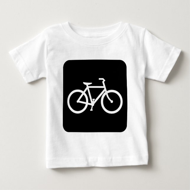 Bicycle Sign - Black Baby T-Shirt (Front)