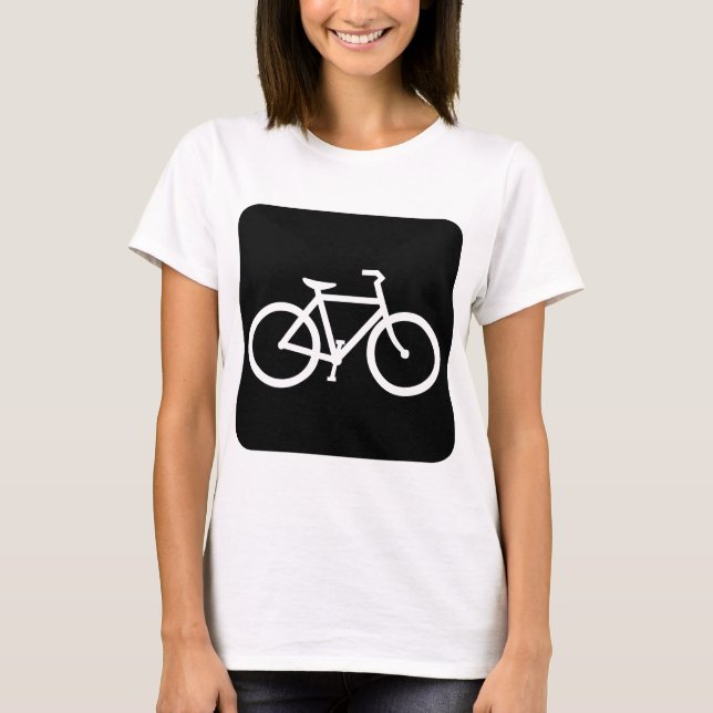 Bicycle Sign - Black T-Shirt (Front)