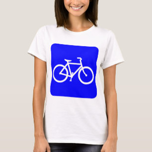 Bicycle Sign - Blue T-Shirt