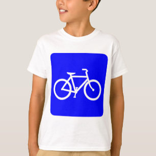Bicycle Sign - Blue T-Shirt