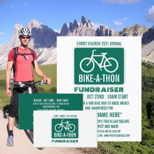 Bicycle Sign, Charity Bike-a-Thon Event Flyer