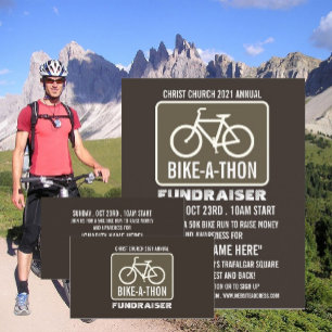 Bicycle Sign, Charity Bike-a-Thon Event Flyer