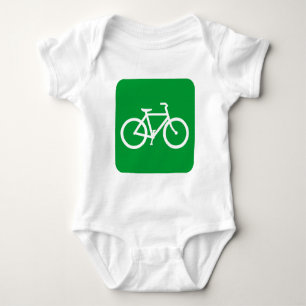 Bicycle Sign - Grass Green Baby Bodysuit