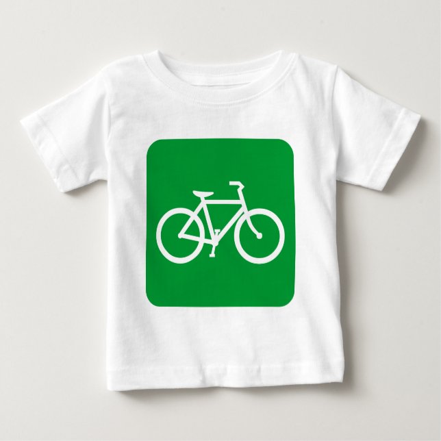 Bicycle Sign - Grass Green Baby T-Shirt (Front)