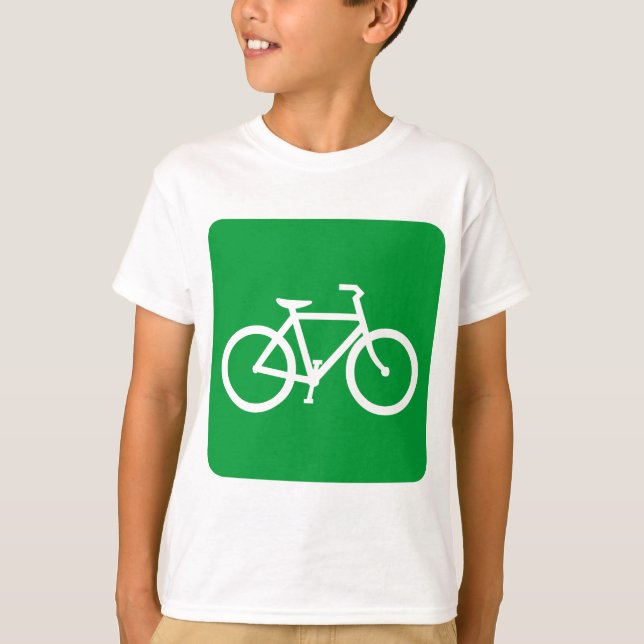 Bicycle Sign - Grass Green T-Shirt (Front)