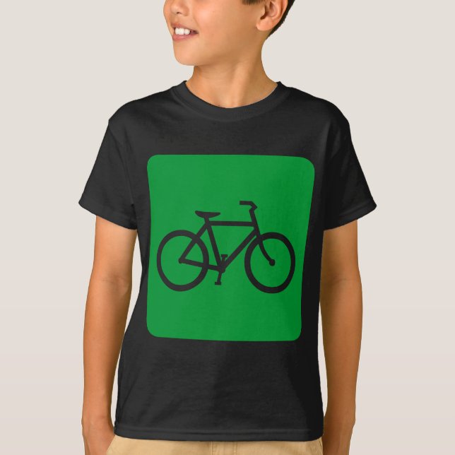Bicycle Sign - Grass Green T-Shirt (Front)